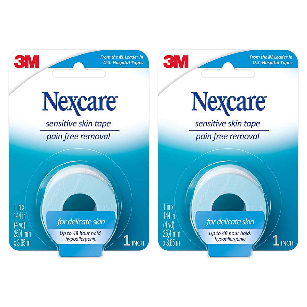 Nexcare Sensitive Skin Tape 1in x 4yds 2-count pack