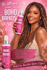 Curl-friendly detangler label on Nicole & Alyssa spray