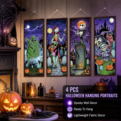 Nightmare Before Birthday Christmas Decor 4PCS indoor outdoor display