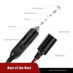 Nilight 25 cm cable length between plug and sockets