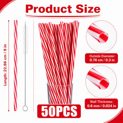 Nine inch plastic straws for drinks