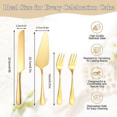 Wedding cake cutting set with two extra forks by NITOTECA
