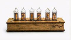 Clock with blue LED backlight on Nixie Tube Clock