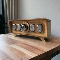 IN-12 Nixie tubes glow in retro clock