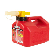 No Spill 1415 1.25 gallon gasoline gas can side view