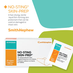 NO-STING SKIN-PREP Wipes individually wrapped packaging