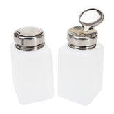 Two 200ml No-Touch Push Down Solvent Dispensers in white bottle