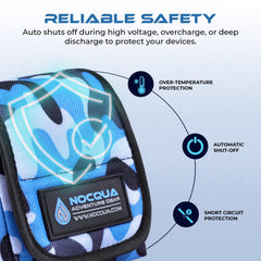 Safe charging features protect against short circuits and overcharge