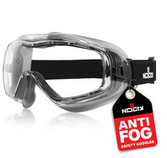 NoCry clear anti-fog safety goggles with wraparound lenses