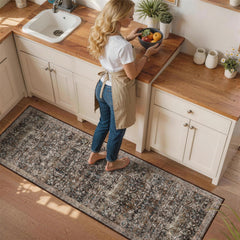 Machine washable rug for kitchen and entryways