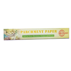 Parchment paper lining pans and rolling dough