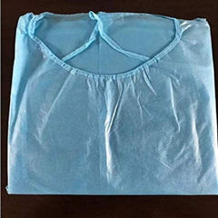 Non-woven fluid resistant isolation gown blue for medical tattoo use