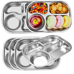 Norcoin 6 pack stainless steel divided plates