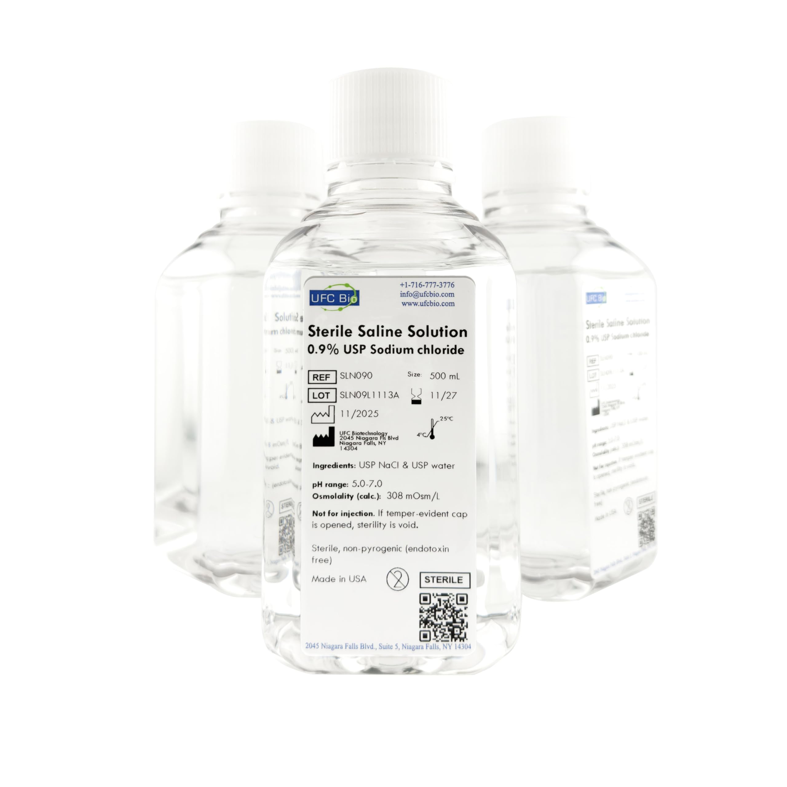 0.9% normal saline solution sterile usp sodium chloride 500 ml pack image
