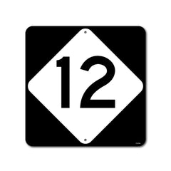 North Carolina Highway 12 Sign aluminum with two mounting holes