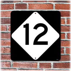Aluminum North Carolina Highway 12 Sign high gloss finish