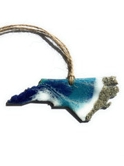 North Carolina Holiday Ornament with real beach sand