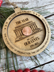 Coin collector gift ornament for history buffs