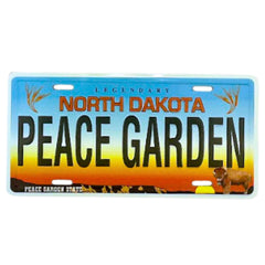 North Dakota license plate fridge magnet front view