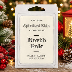 North Pole Peppermint Vanilla wax melts hand poured 6 cubes