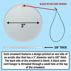 Black nylon cord hanger for cat ornament
