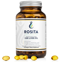 Norway coast catch Rosita cod liver oil softgels packaging