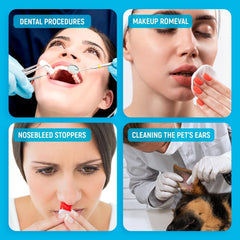 Nose bleed plugs used with adults and kids in dental work