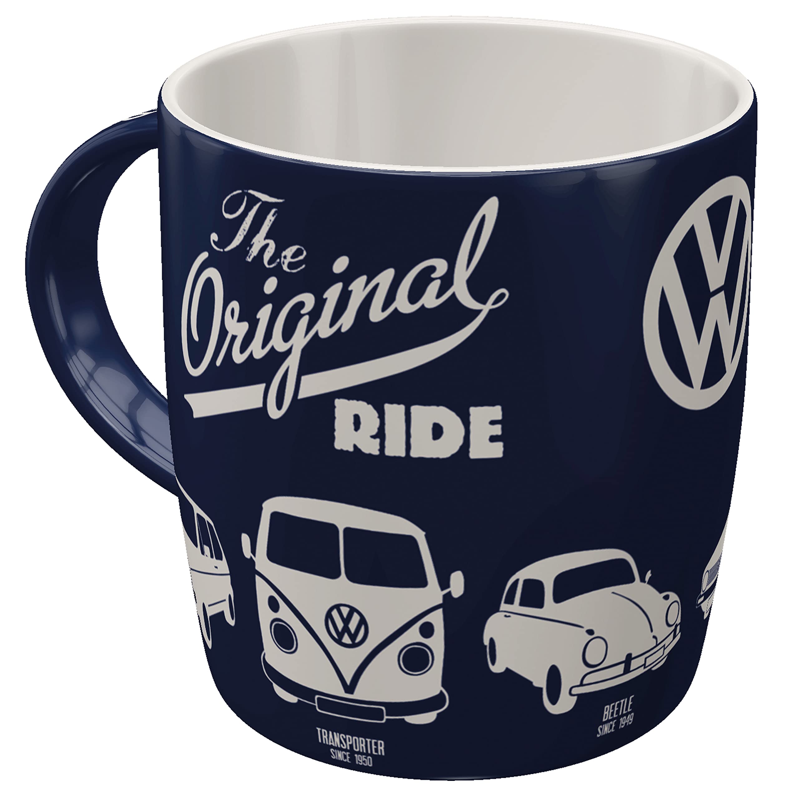 Nostalgic-Art retro coffee mug with The Original Ride VW design on ceramic
