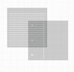Notebook Paper Print Stencil size 5.5 x 5.5 inches for baked goods