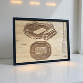 Notre Dame Stadium South Bend wood wall hanging 14x11