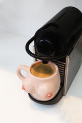 Novelty Titty Mug shown as large capacity ceramic cup