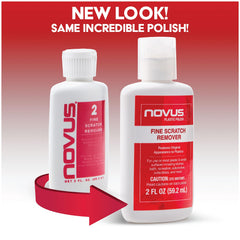 NOVUS Plastic Polish #2 on plastic surface