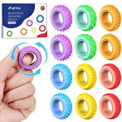 NPPN fidget rings for kids 12 pack Memphis product image 1