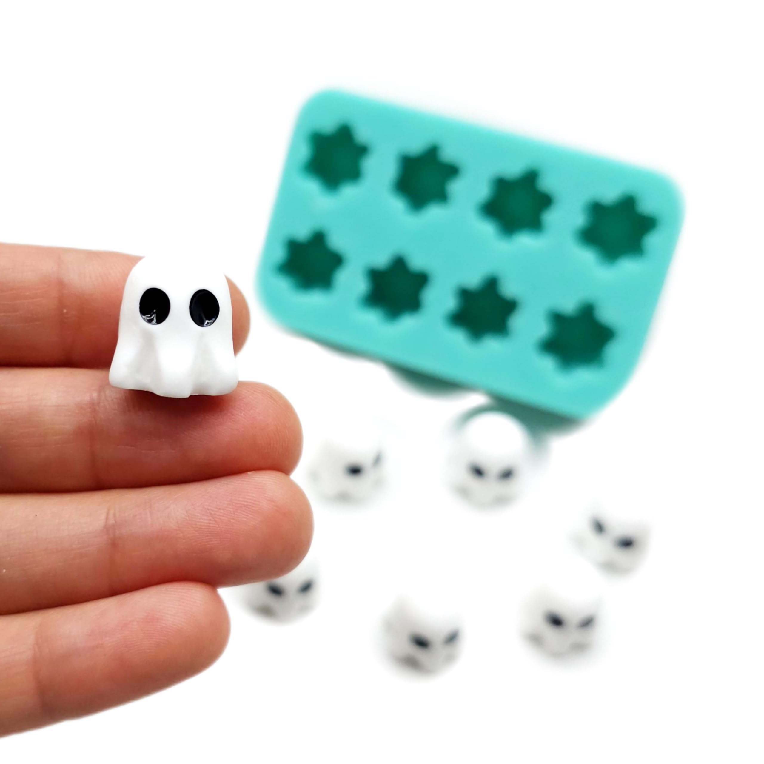 NS088 miniature ghost silicone mold for resin crafting