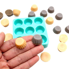 ns089 nine cavity peanut butter cups mold for resin wax and soap
