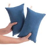 NTBAY tiny pillows denim blue set of 2 for travel