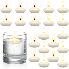 Nuanchu 20 Pcs 1.5 Inch White Floating Candles packaging