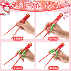 Nuanchu 6 pairs chopsticks training set Panda Cat Ninja image