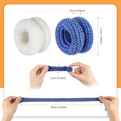 Nuanchu finger cots tubular bandage white blue close view