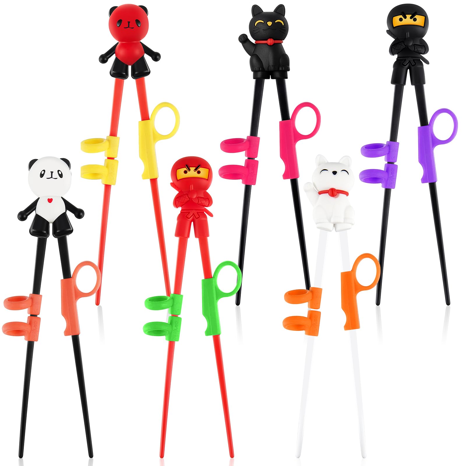 Nuanchu training chopsticks beginners Panda style pair image