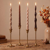 Nuanchu twisted taper candles neutral color 9.84 inches
