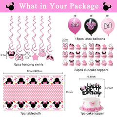 Number 3 foil balloon for Pink Mouse party