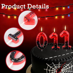 Number candles displaying 0 and 1 for custom codes