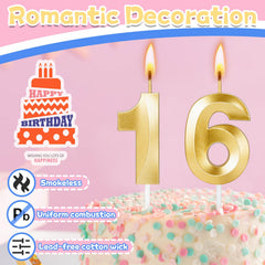Number candle size height 1.97 inches for cake