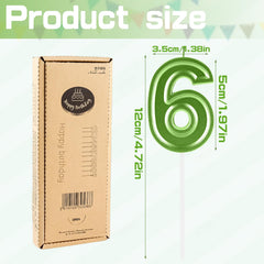 Two piece green numeral 21 birthday candles with cake pick
