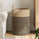 Nunsino tall laundry basket 95L with cotton rope