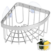 NUOBESTY sponge holder for kitchen sink in stainless steel
