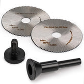 NuoDunco 2in saw blade with 1/4 Stem Mandrel and 2 cut-off wheels