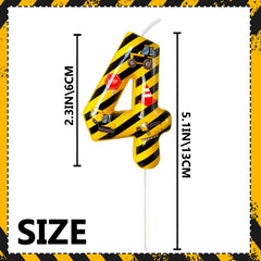 Construction zone design with hazard stripes on candle