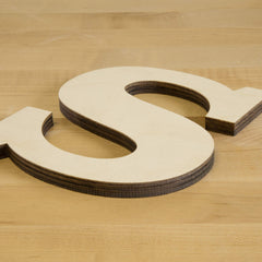 Giant wooden initial decor for kids room